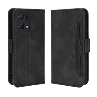 For OPPO Reno7 Pro Case Premium Leather Wallet Leather Flip Multi-card slot Cover For OPPO Reno 7 Pro Phone Case For OPPO Reno 7