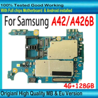 High Quality For Samsung Galaxy A42 A426B Motherboard 128GB ROM + 4G RAM Main Logic Board With Android System SM-A426B Plate