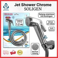 Jet Shower SOLIGEN / Shower Cebok PVC Selang Silikon / Shower Cebok Kamar Mandi / Semprotan Kloset C