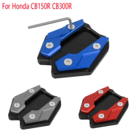 For Honda CB150R CB300R CB150 R CB300 R CB 150R 300R 2017-2023 CNC Kickstand Extension Plate Foot Side Stand Enlarger Pad
