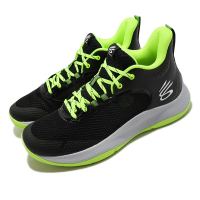 Under Armour 籃球鞋 3Z6 男款 黑 螢光綠 Curry 子系列 UA 防撕裂 輕量 運動鞋 3025090001