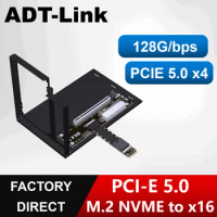 ADT-Link PCIe 5.0 M.2 NVMe to PCIE x16 eGPU Adapter For NUC / ITX / STX / Notebook FFC High Speed Ul