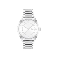 【Calvin Klein 凱文克萊】CK 時尚極簡女錶 銀色面 不鏽鋼錶帶(25200190)