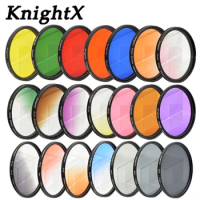 KnightX 24 color filter for nikon canon 18-55 d80 anamorphique lens eos 600d photography lentes para 52mm 58mm 67mm uv CPL nd