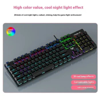 AULA S2022 Wired Usb Mechanical Keyboard Green Axis Desktop Computer Laptop Game Electronic Sports Keyboard
