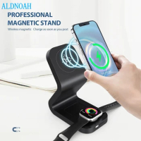 Magnetic 3 in 1 Wireless Charger Station Fast Charge 15W For iPhone 13 12 Pro Max Mini Apple iWatch 7 6 5 4 3 Airpods Pro Stand