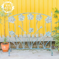 鐵藝復古做舊花朵隔斷柵欄花園露臺創意戶外裝飾品屏風爬藤架圍擋