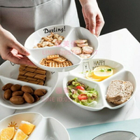 分格減脂定量分餐盤多格家用兩格陶瓷餐具日式早餐碟子三格菜盤子【聚寶屋】
