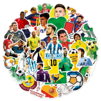 พร้อมส่งMessi เมสซิ FOOTBALL Neymar เนย์มาร์ Ronaldo worldcup sticker สติกเกอร์กันน้ำ 50ชิ้น