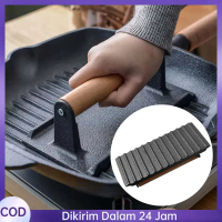 20*10cm Besi Cor Meat Press Alat Press Daging Pengepres Daging Garis Panjang Cast Iron Meat Presser 