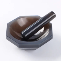 Agate Mortar Grade A Natural Agate Bowl with Pestle use for Laboratory Grinding Inner Diameter 30 50 70 100 120 130 mm