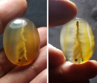 Natural Batu Akik Susup Motif Gambar Orang Jangkung Antik
