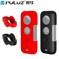 PULUZ Silicone Protective Case with Lens Cover for Insta360 ONE X