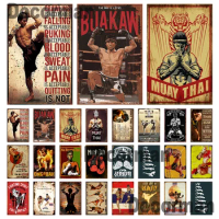 [ Mike86 ] Muay Thai Tin Sign Wall Home Boxing Thailand Metal Poster art Painting Pub LTA-3188 20*30 CM