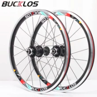 BUCKLOS Folding Bike Wheelset 20 Inch Bike Wheel Rim Front Rear 100/135mm 406/451 Bicycle Wheel Set Fit V/Disc Brake