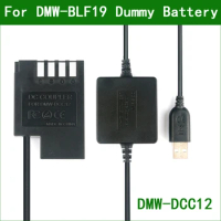 5V USB To DMW-BLF19 Dummy Battery DMW-DCC12 Power Bank USB Cable For Panasonic DMC-GH3 DMC-GH4 DC-GH5 DC-G9