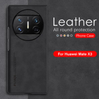 Sheepskin bark Phone Case For HUAWEI Mate X3 Full Lens Protection Back Cover For huawei mate x3 Anti scratch leather Shell