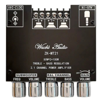 ZK-MT21 2.1 Bluetooth 5.0 Subwoofer Amplifier Board Audio Stereo Amplifier Module