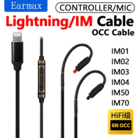 For Audio Technica IM01 IM02 IM03 IM04 IM50 IM70 Earphone Replaceable Apple Iphone 13 14 15 USB-C TYPE-C Lightning to IM Cable