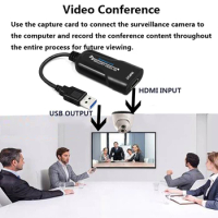 1080P HDMI Video Capture Device HDMI To USB Video Capture Card Dongle Game Record Live Streaming Broadcast Local