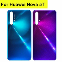 6.26" Back Glass Panel For Huawei Nova 5T Battery Cover Rear Housing Door Case For Huawei Nova 5T Back Battery Cover
