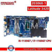 203068-1 i5-1135G7 / i7-1165G7 CPU notebook Mainboard For DELL Latitude 3420 Laptop Motherboard Tested