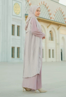 Lozy Hijab Sahara Dress Set (Gamis Wanita Syari) Tea Rose L