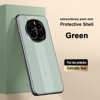 Ốp điện thoại da PU trơn mạ điện không dính vân tay bao bọc toàn diện chống sốc cho Honor Magic7 Pro