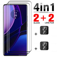 4in1 9D Curved Tempered Glass For Motorola Edge (2023) Screen Protector For Motorola Edge (gen 4) 5G Camera Lens Protective Film