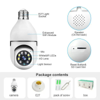 V380 Pro Q15 Blub PTZ Camera 1080p Kamera Keamanan IP Pelacakan Otomatis Penglihatan Malam CCTV Nirk