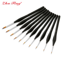 10pcs Nylon painting brush watercolor gouache acrylic paint brush set