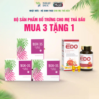 combo 3 Hộp  BSK-3S tpbvsk hỗ trợ hạn chế gốc tự do, hỗ trợ n.t, Bộ sản phẩm bổ trứng phù hợp cho ph