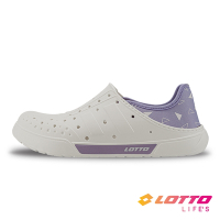 【LOTTO 義大利】女 Salina輕量洞洞鞋(白/紫-LT2AWS7167)
