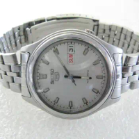 Used Japan Luminous 7S26A round automatic men's watch (Chinese+English)seiko 5