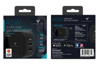 MAXPOWER TG45X 45W 2XTYPE-C 充電器 黑色