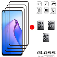 For OPPO Reno 8 Glass OPPO Reno 8 5G Tempered Glass Full Glue Cover Screen Protector For OPPO Reno 8 4G Camera Film