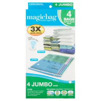 Magicbag smart design instant space saver storage-flat jumbo-set of 4 bags total