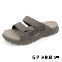 【G.P】啟蒙 拖鞋男段 Slipper 夾腳拖 厚底舒適拖鞋 男鞋 棕色(G9388M-73)