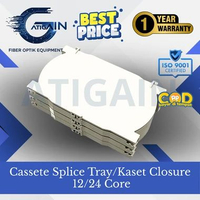 Cassete Splice Tray 12/24 Core ABS Fiber Optic Splice Disc Putih