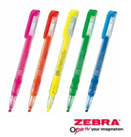 ZEBRA 斑馬 WKP1-5C SPARKY-1 直液式螢光記號筆 (5色組)