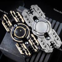 Fidget Spinner Titanium Alloy Black Technology Can Be Loaded Tritium Tube Bead EDC Toy