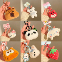 Gantungan Kunci Boneka Berbulu Lucu, Aksesoris Tas, Boneka Kecil Gaya Imut