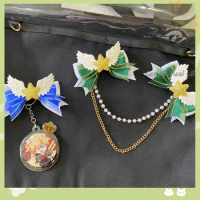 Kawaii Bow Ita Bag Chain Candy Colors Star Wing Bow Pins Adjustable DIY Bag Pearl Chain Anime Itabag Decoration Accessories H340