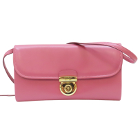 【二手名牌BRAND OFF】Salvatore Ferragamo 菲拉格慕 藕粉色 牛皮 肩背包