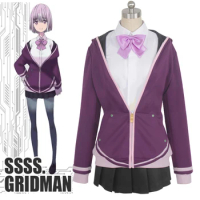 SSSS.GRIDMAN Shinjo Akane Cosplay Costume School Hoodie Sweater Suit Set Uniform