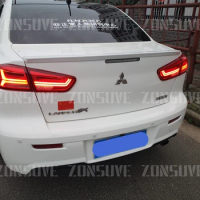 For Mitsubishi Lancer 2008--2015 Year Spoiler B Style ABS Plastic Rear Trunk Wing Car Body Kit Accessories