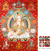 Hanging painting Samantabhadra, snake and dragon, worship, contemplation, Buddha hall, hanging painting