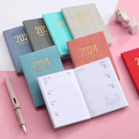 2024 A7 Notebook Weekly Planner Notebooks Diary Pocket Note Book Calendar Papelaria Notepad Stationery Office School Supplies