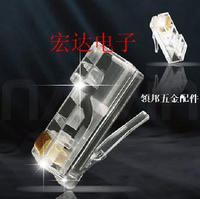 AMP安普超五類網絡水晶頭RJ45網絡水晶頭8芯度金網絡水晶頭100個[領邦五金配件]