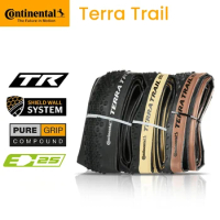 Continental Terra Trail 700x40C Tubeless Ready Road Bicycle Tire Black/Cream/Brown 3/180 TPI Folding Tyre Nobox Pure Grip